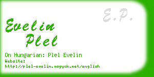 evelin plel business card